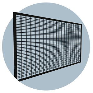 Решётка пулерассеивающая антивандальная